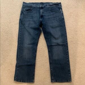 Men's Nautica Blue Denim Jeans in relaxed fit with stretch 38”W x 30”L.